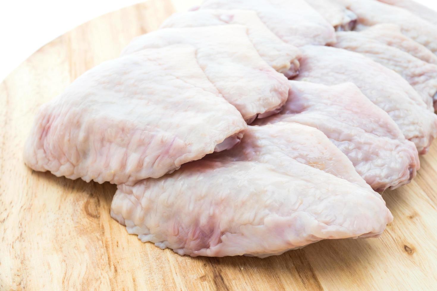Raw fresh chicken wing photo