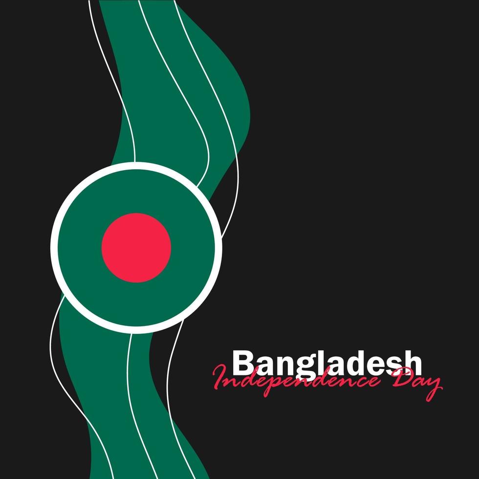 vector del día de la independencia con banderas de bangladesh.