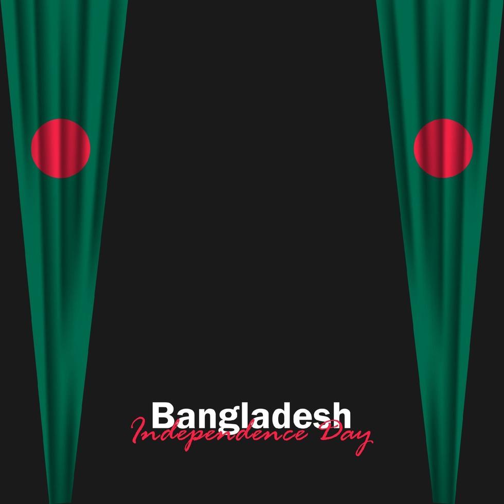 vector del día de la independencia con banderas de bangladesh.