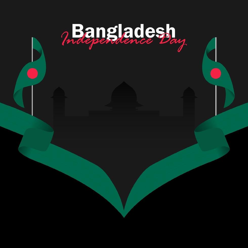 Celebration of Bangladesh national day on March 26 vector