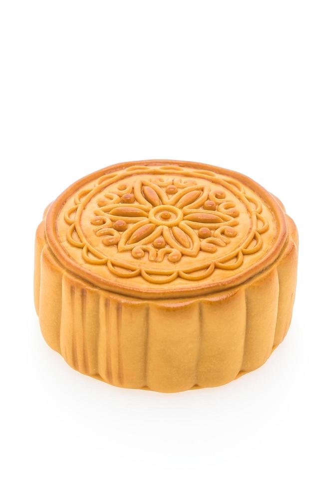 Moon cakes isolated on white background photo