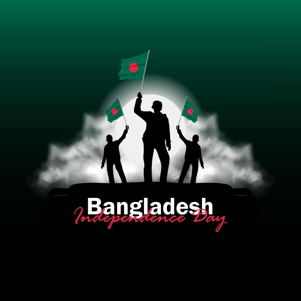 Celebration of Bangladesh national day on March 26 vector