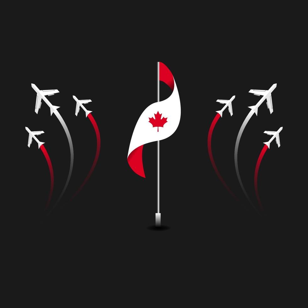 feliz día de canadá, día de la independencia de canadá. ilustración vectorial vector