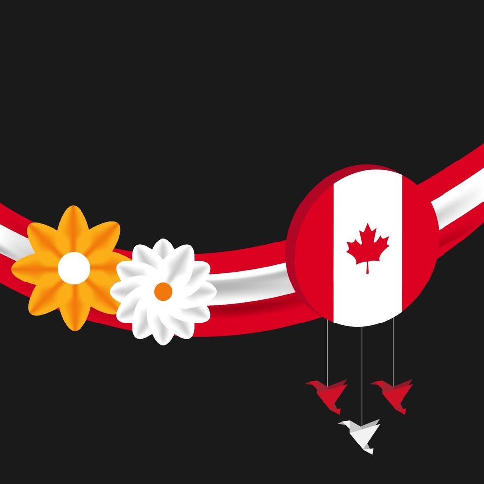 feliz día de canadá, día de la independencia de canadá. ilustración vectorial vector