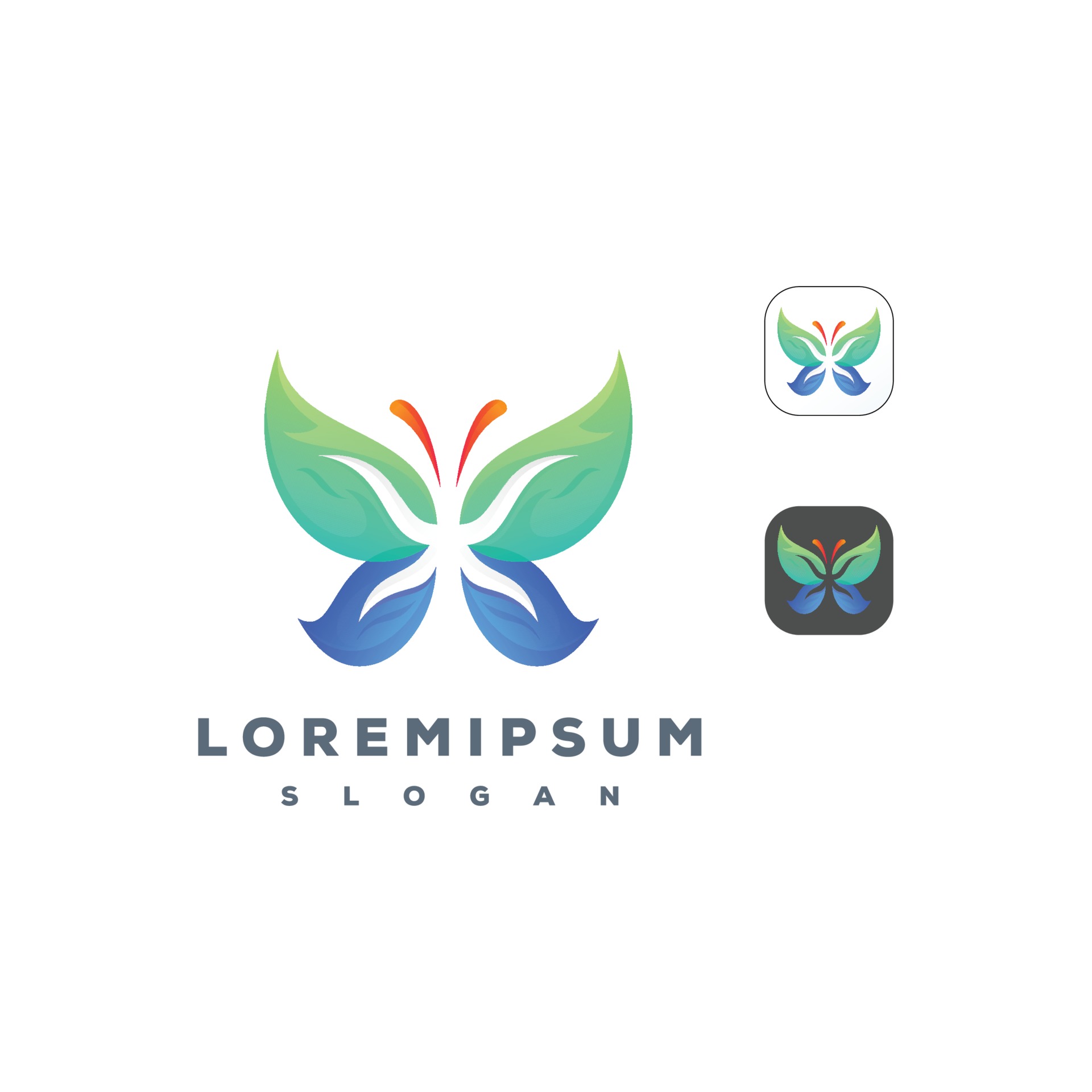 Abstract Colorful Butterfly Logo 2270096 Vector Art At Vecteezy