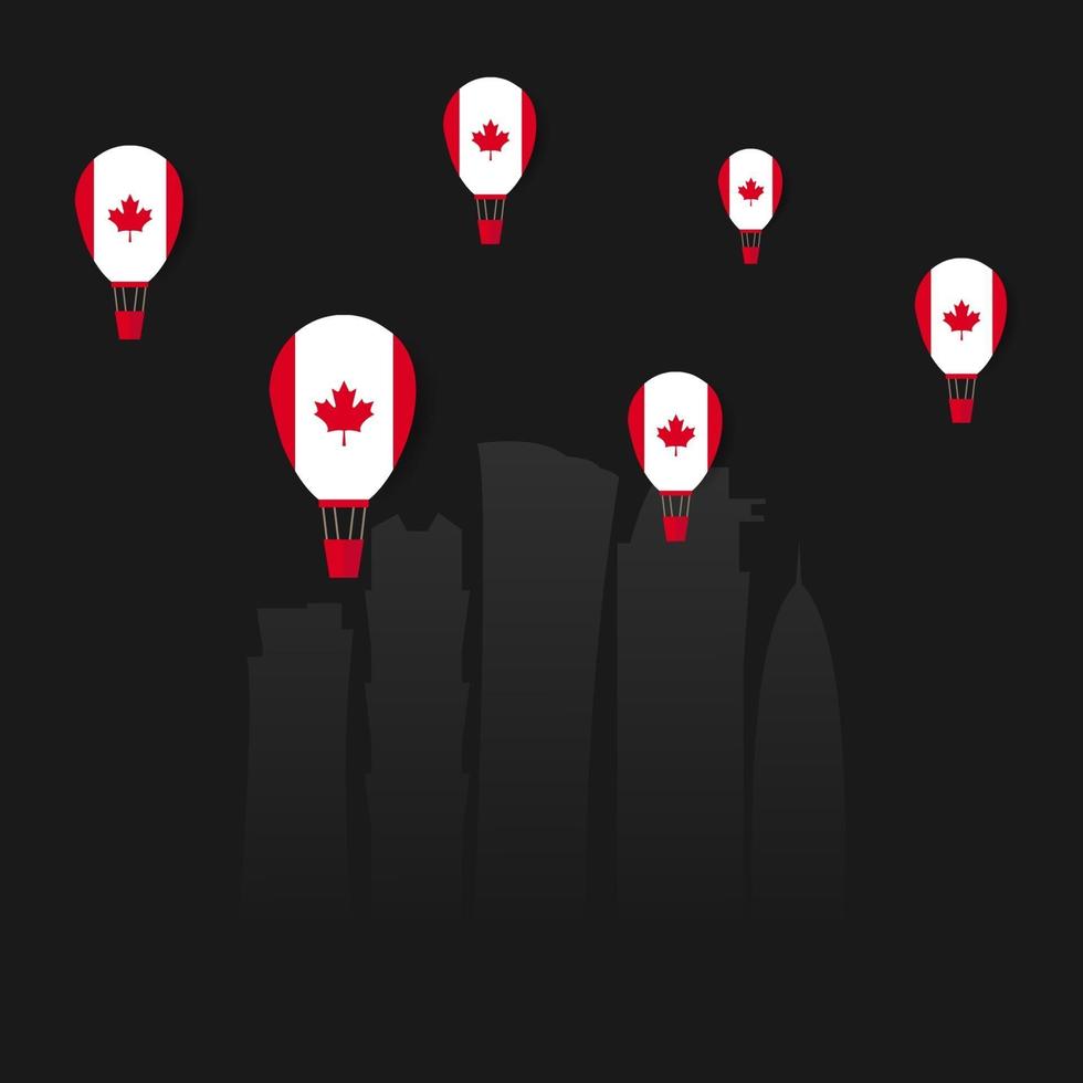 feliz día de canadá, día de la independencia de canadá. ilustración vectorial vector