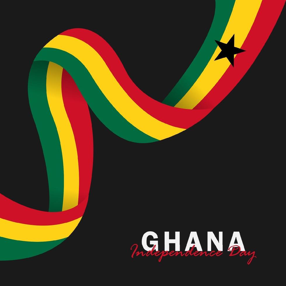 vector de la plantilla de diseño del día de la independencia de ghana