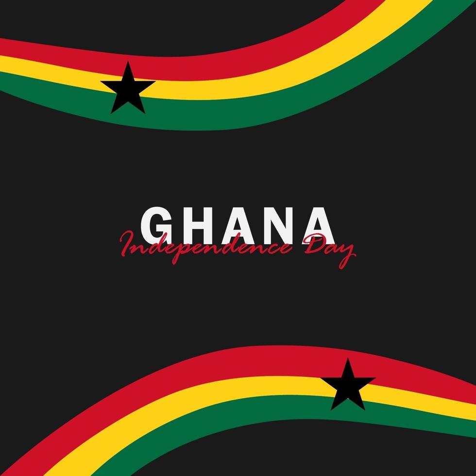 vector de la plantilla de diseño del día de la independencia de ghana