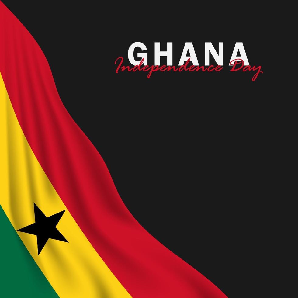 vector de la plantilla de diseño del día de la independencia de ghana