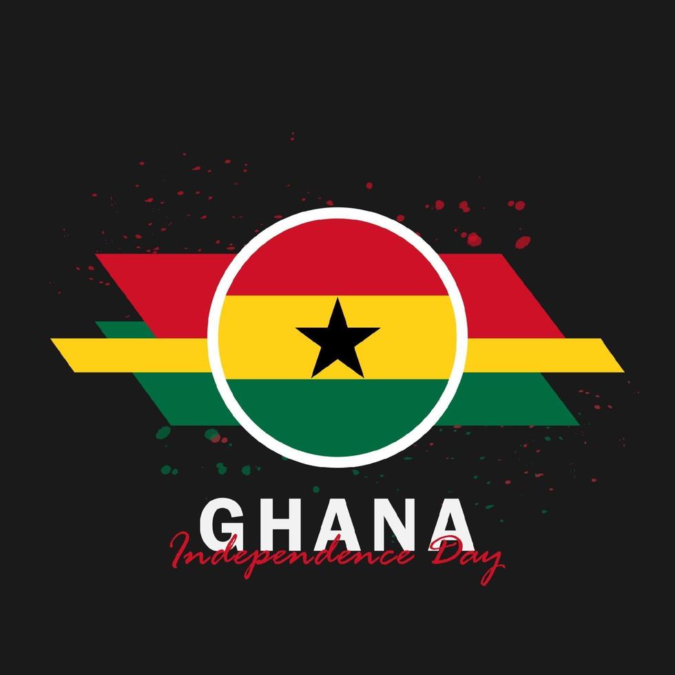 vector de la plantilla de diseño del día de la independencia de ghana