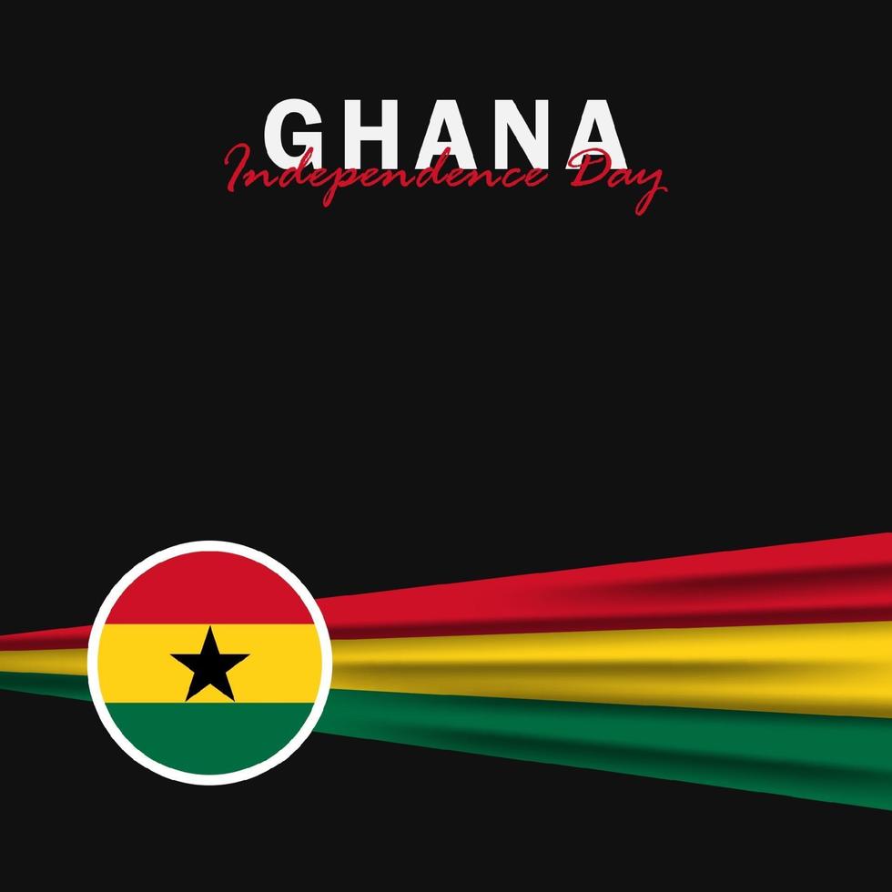 vector de la plantilla de diseño del día de la independencia de ghana