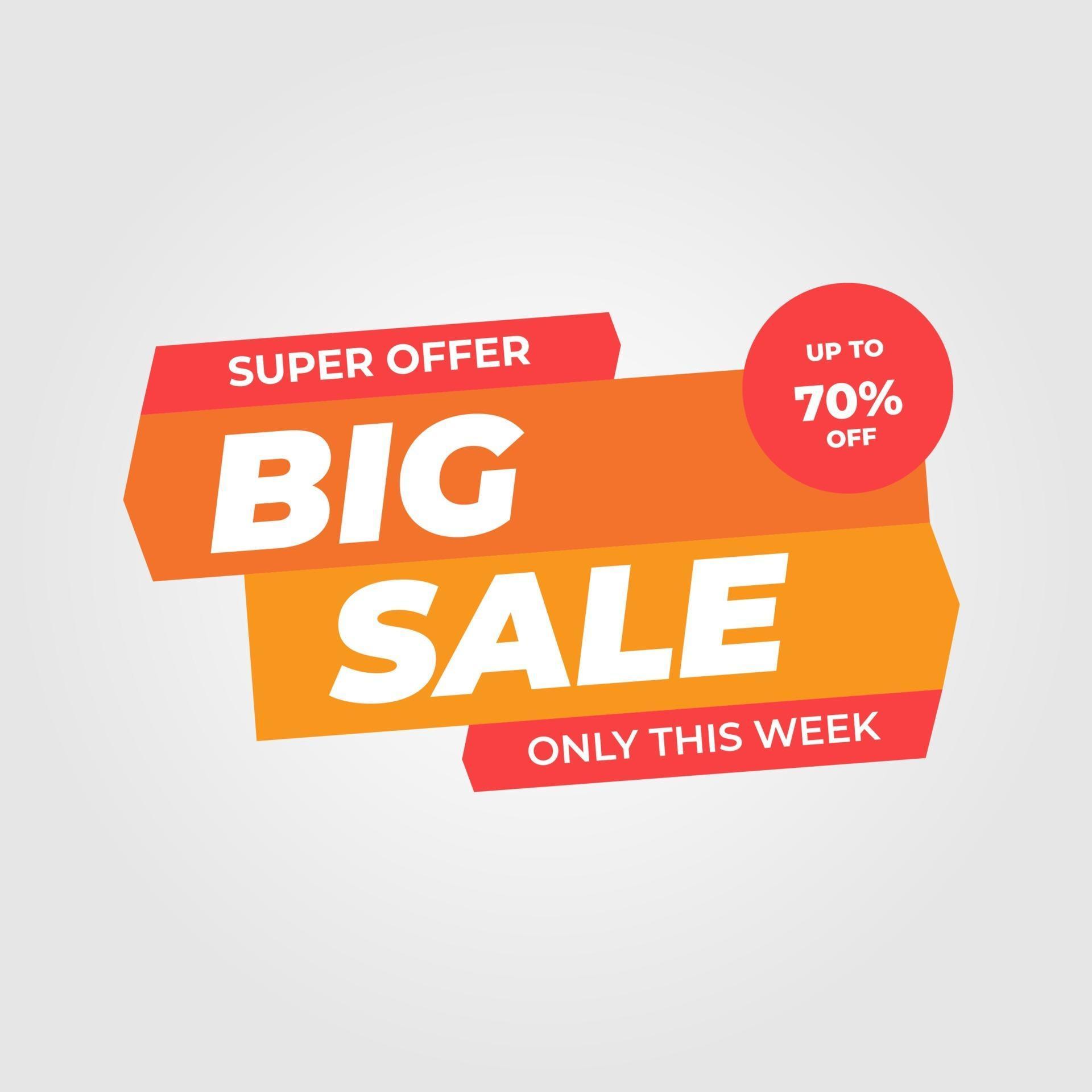 Sale banner template design. Big sale, Special offer for web and social ...