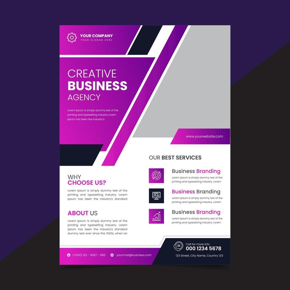 Corporate Conference Business flyer a4 template design layout vector