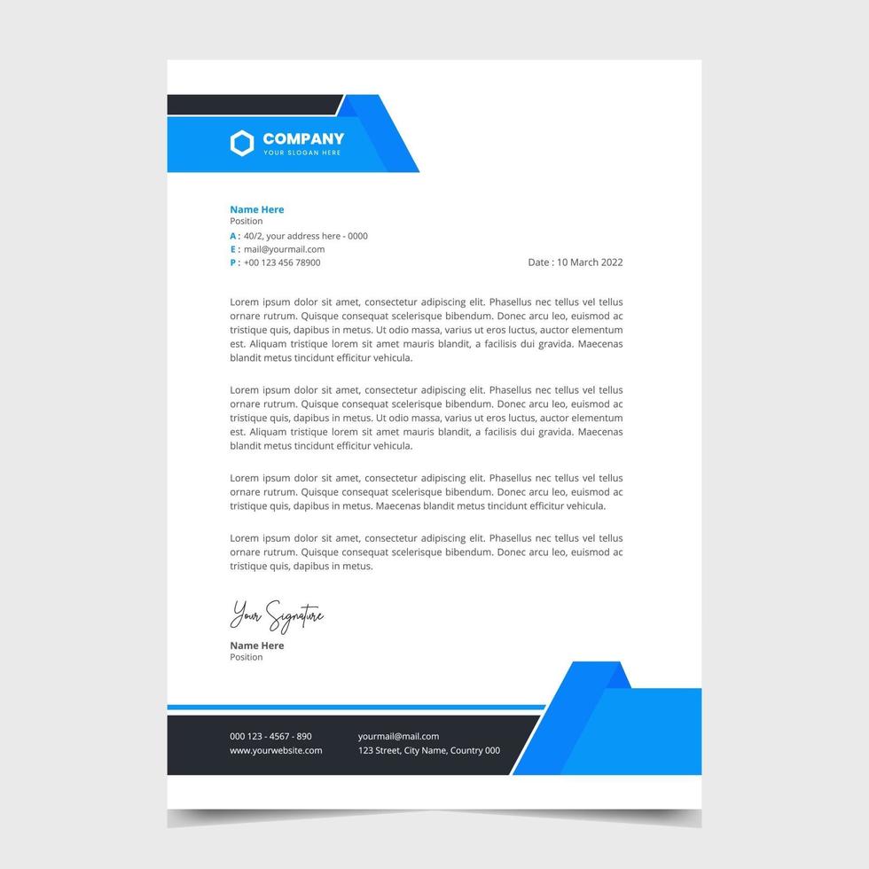 Corporate letterhead template vector