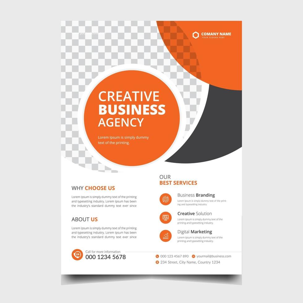 Corporate marketing flyer template vector