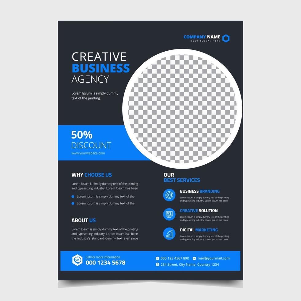 Corporate Conference Business flyer a4 template design layout vector