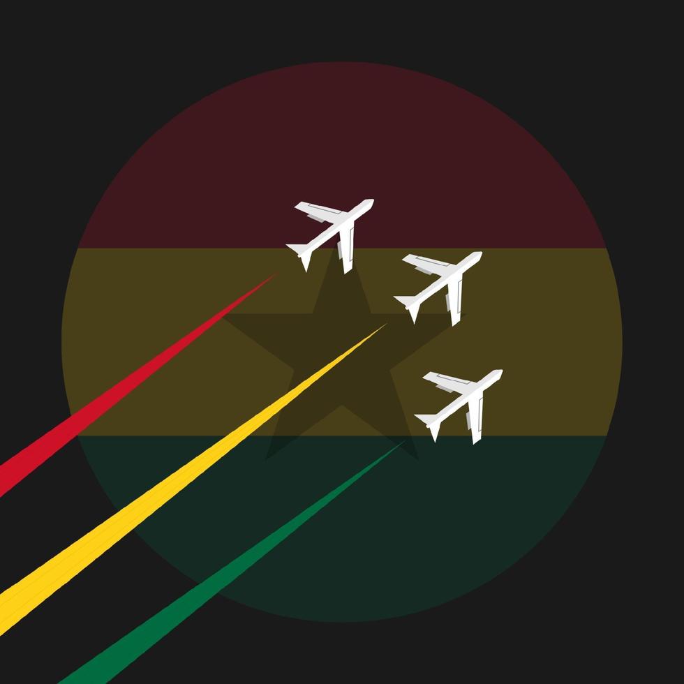 vector de la plantilla de diseño del día de la independencia de ghana