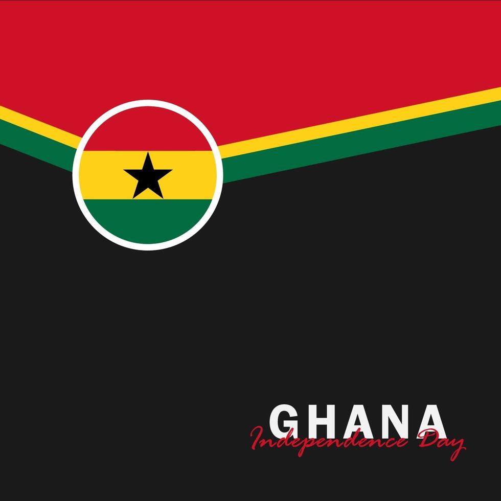 vector de la plantilla de diseño del día de la independencia de ghana