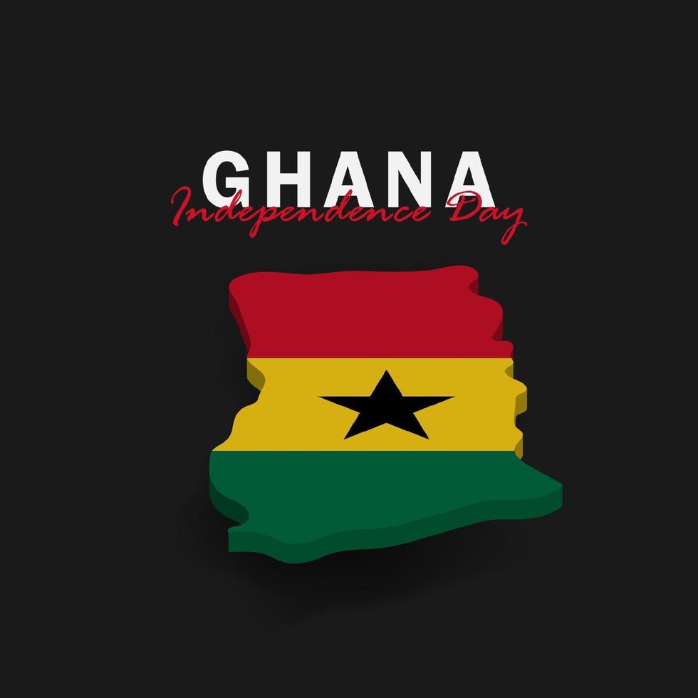 diseño de plantilla de vector de día de la independencia de ghana