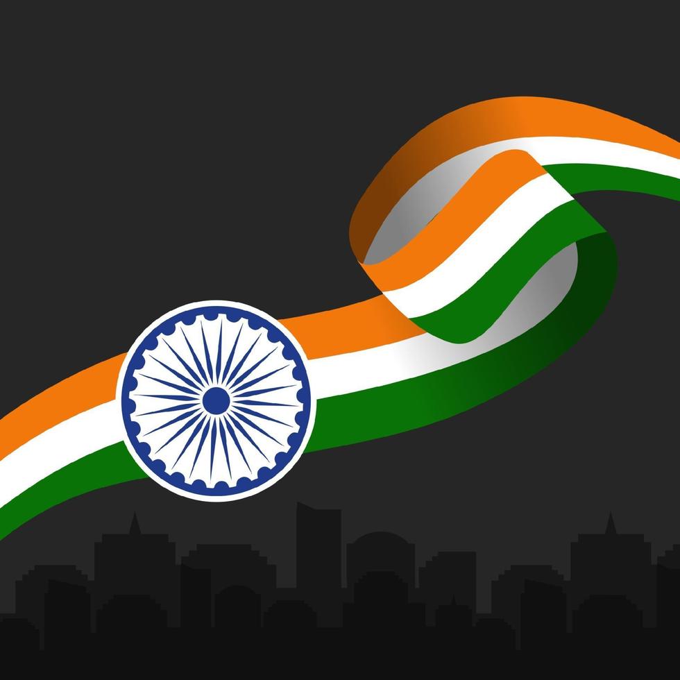 ilustración del feliz día de la república de india vector