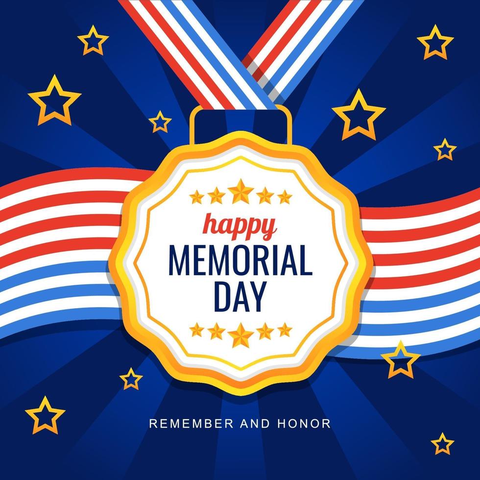 USA Memorial Day Greeting vector