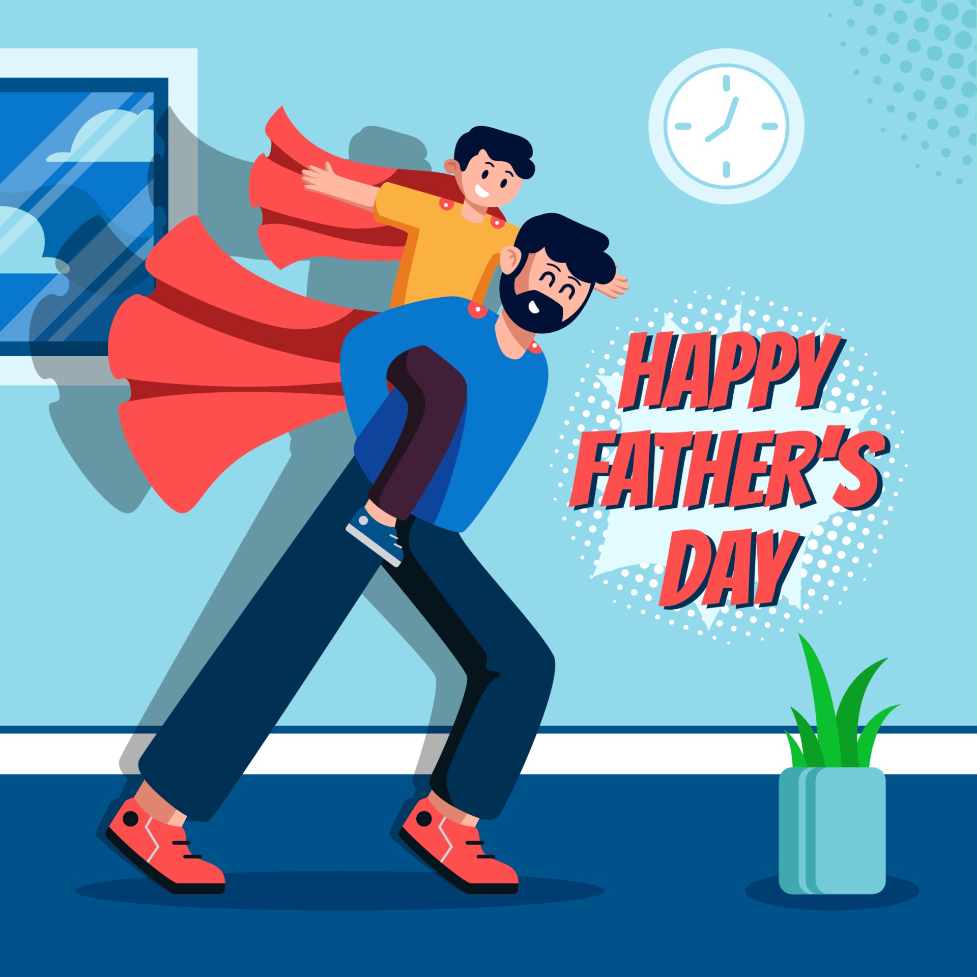 2025 父親節卡通素材下載推薦,整理可愛爸爸、親子互動畫面、Happy Fathers Day主題插圖,適合製作賀卡、社群貼文、DIY手作活動,讓父親節祝福更有溫度!