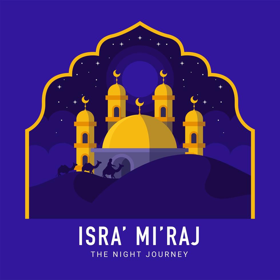 Isra Mi'raj The Night Journey vector