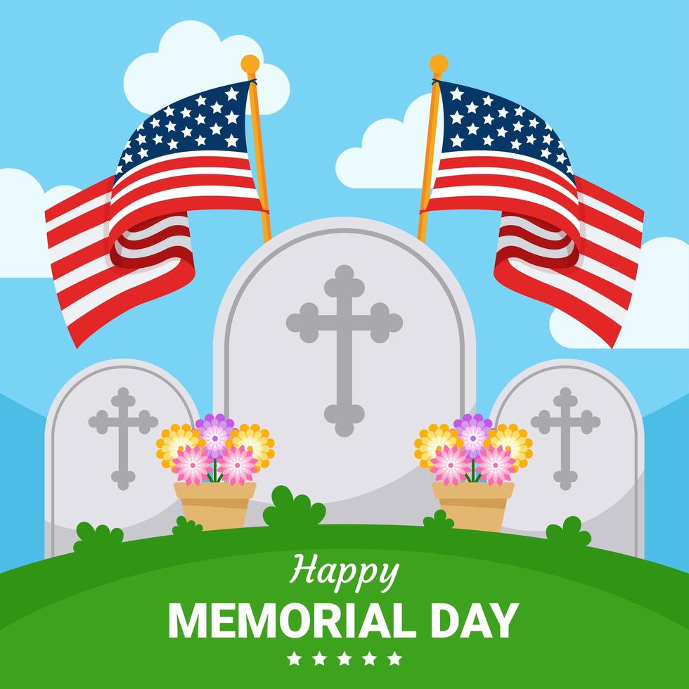 USA Memorial Day Background vector