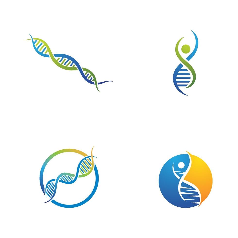 Dna Logo Vector Illustration Template Vector Art At Vecteezy