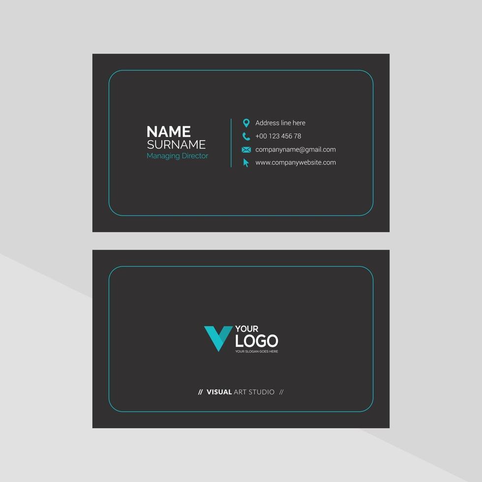 Corporate business card template vector