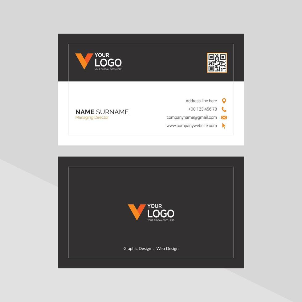 Modern creative business card and name card vector
