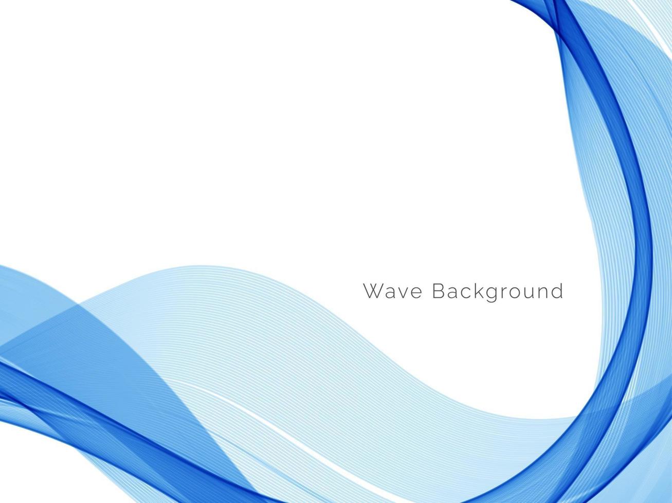 Abstract blue wave design decorative background vector