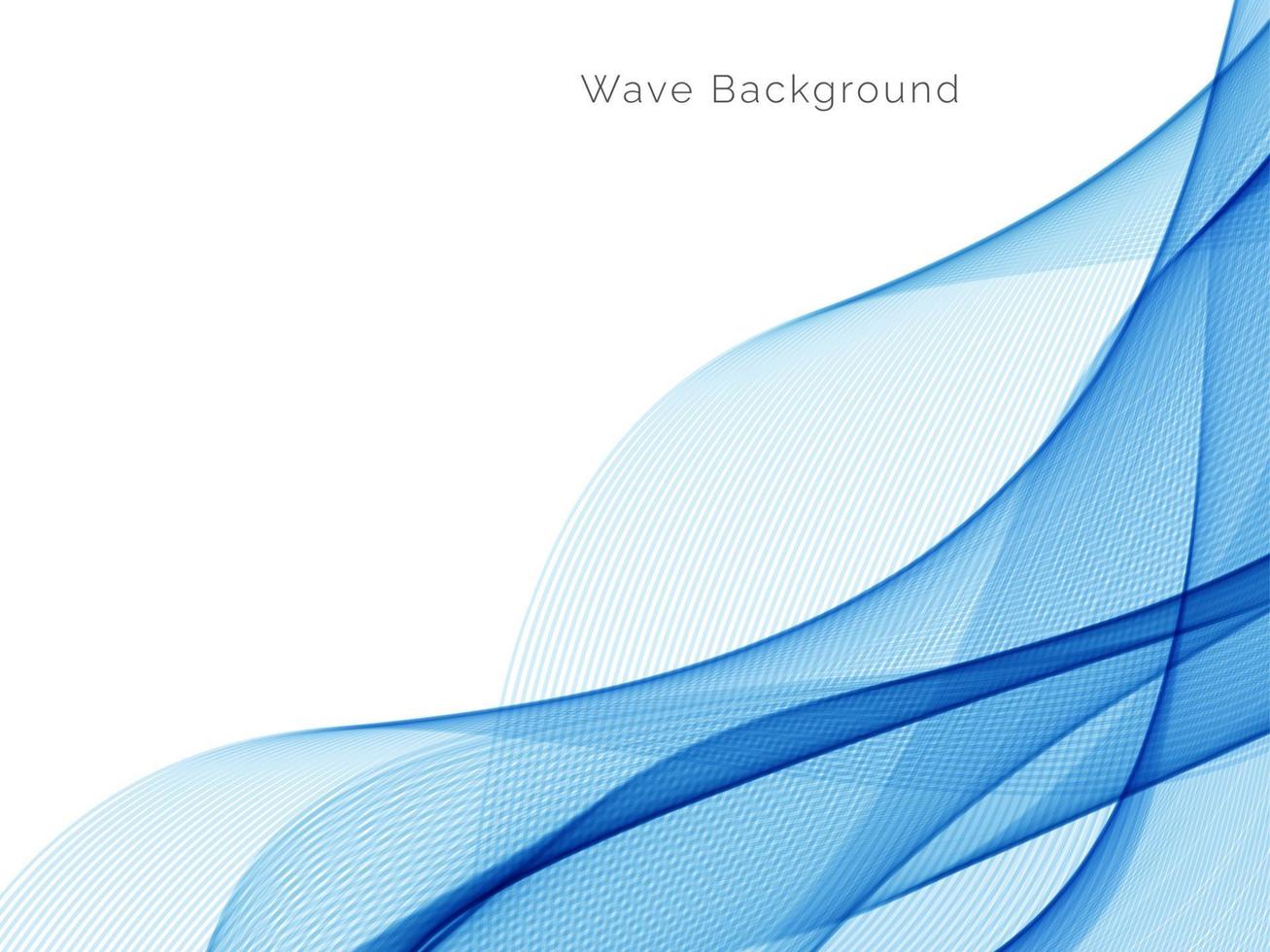 Abstract blue wave design decorative background vector