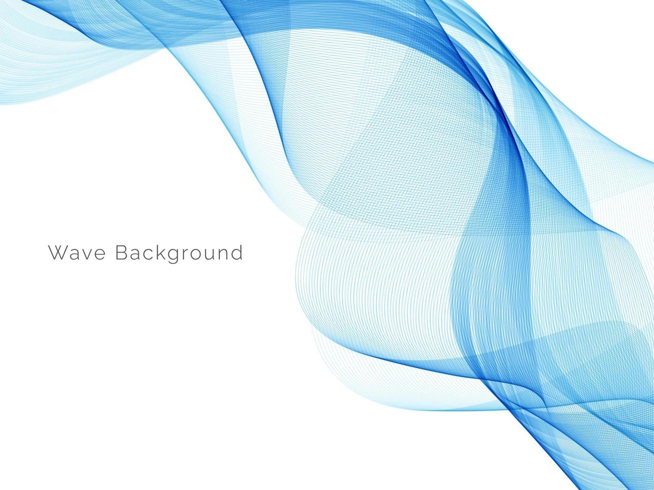 Abstract blue wave design decorative background vector