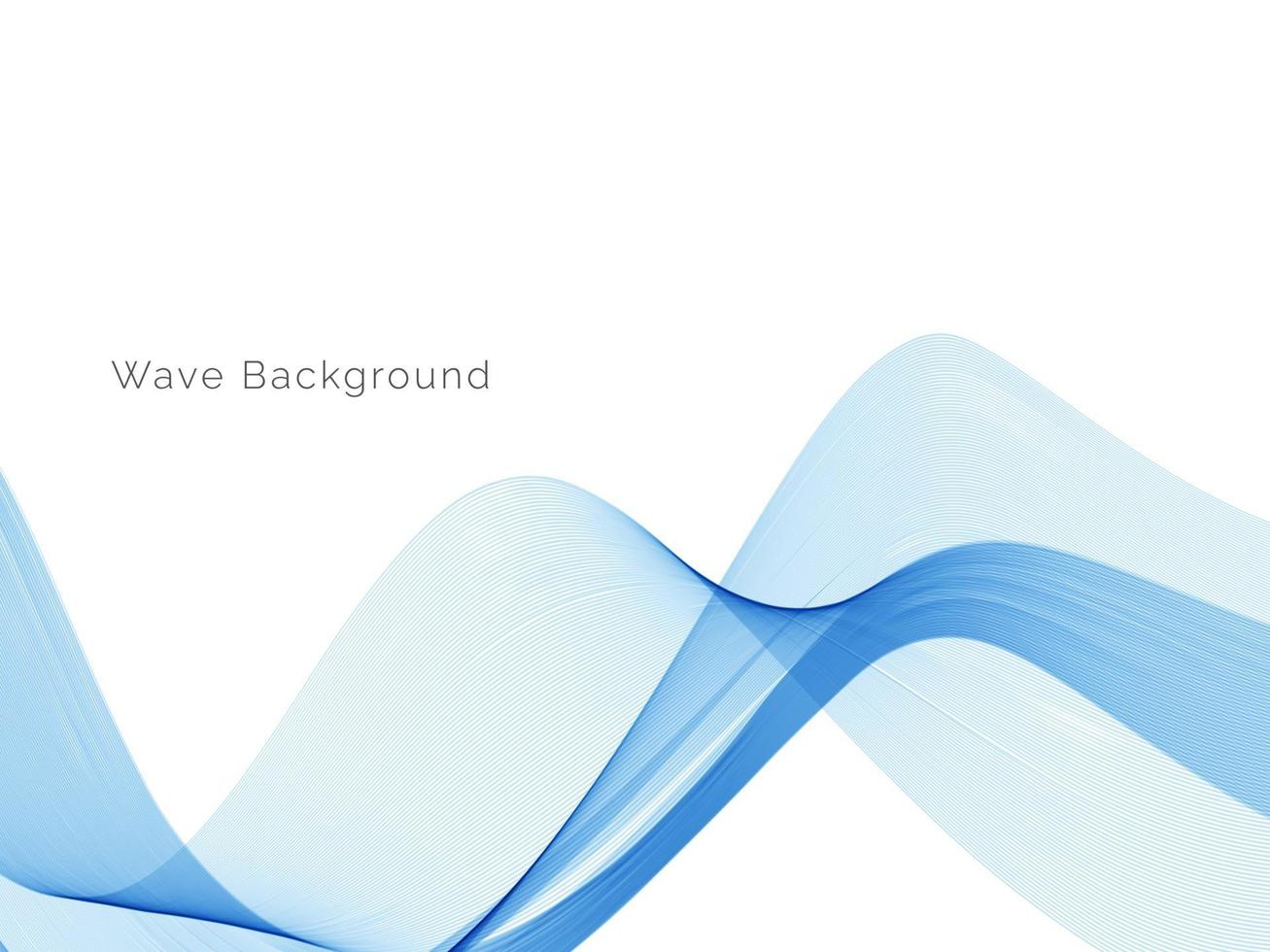 Abstract blue wave design decorative background vector