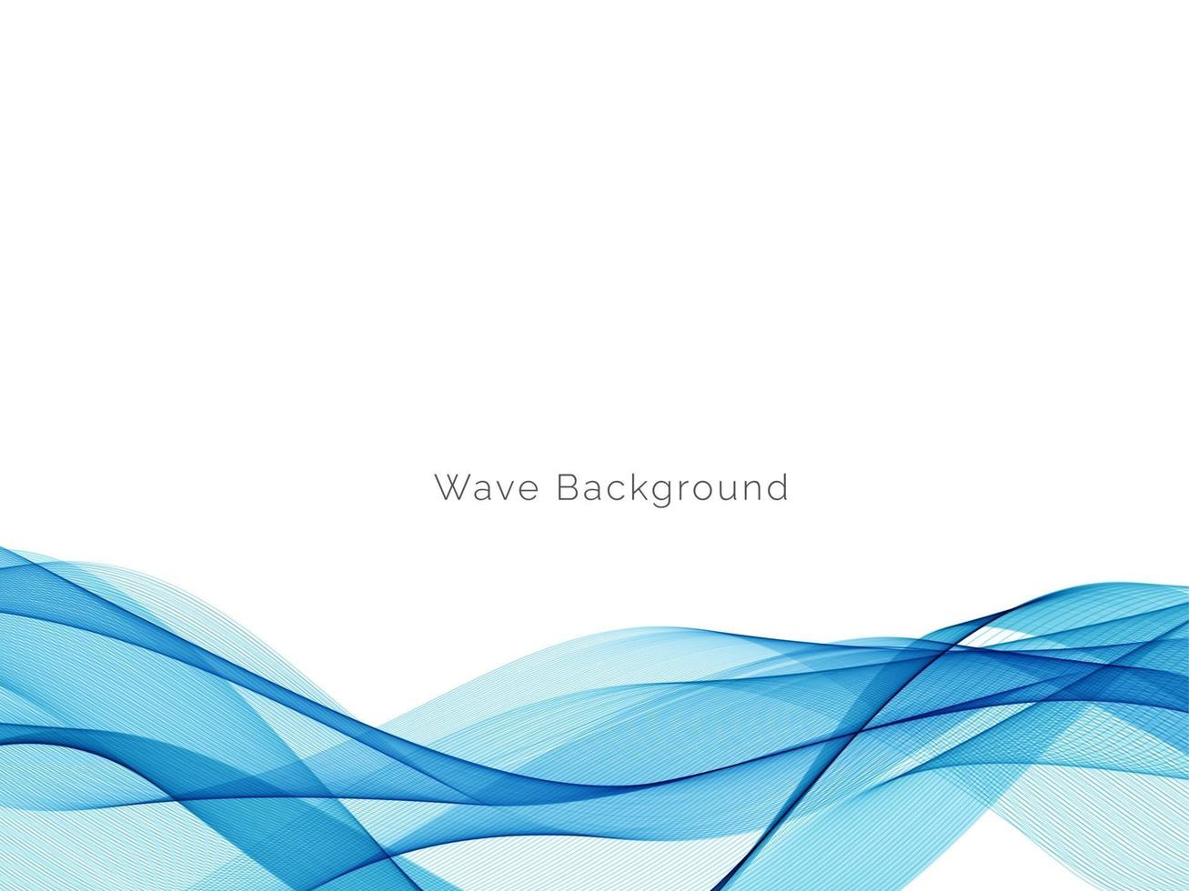 Abstract blue modern dynamic wave design background vector