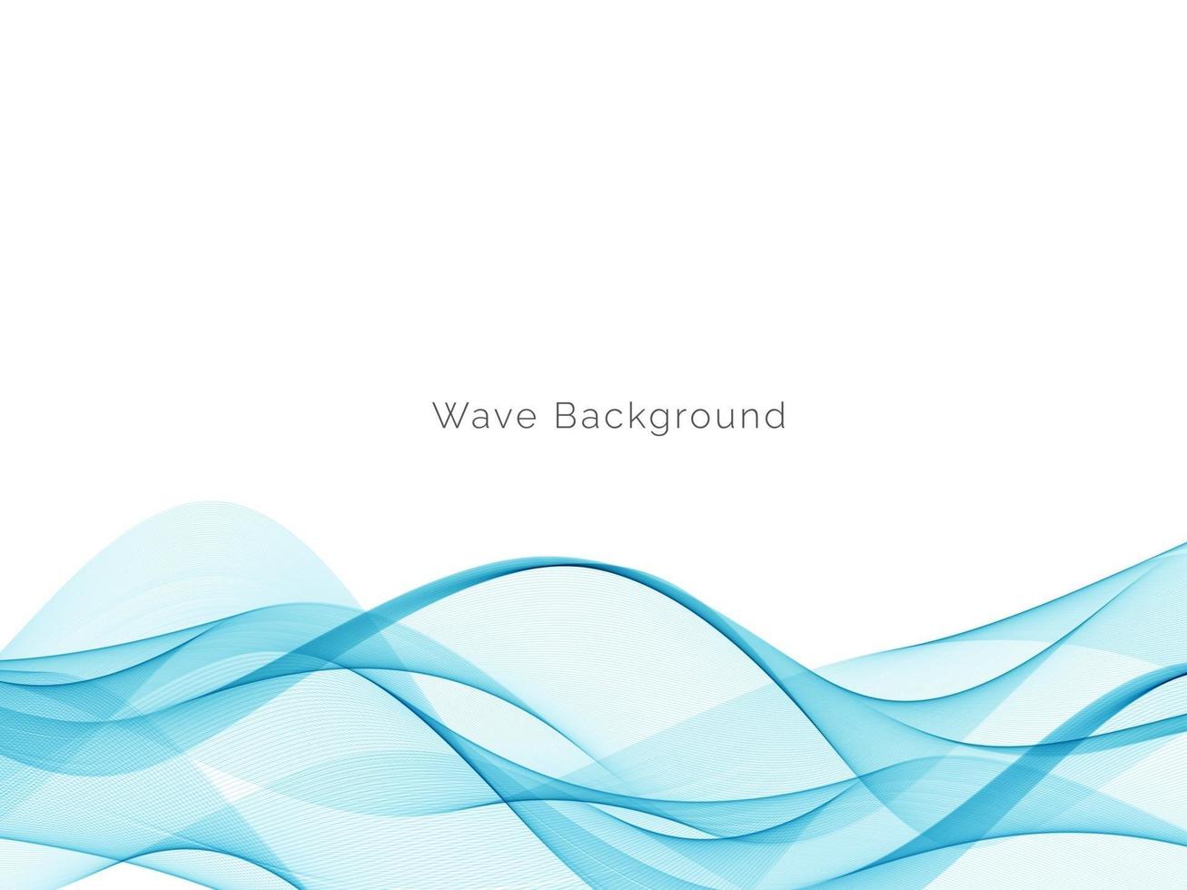 Abstract smooth stylish blue decorative wave background vector