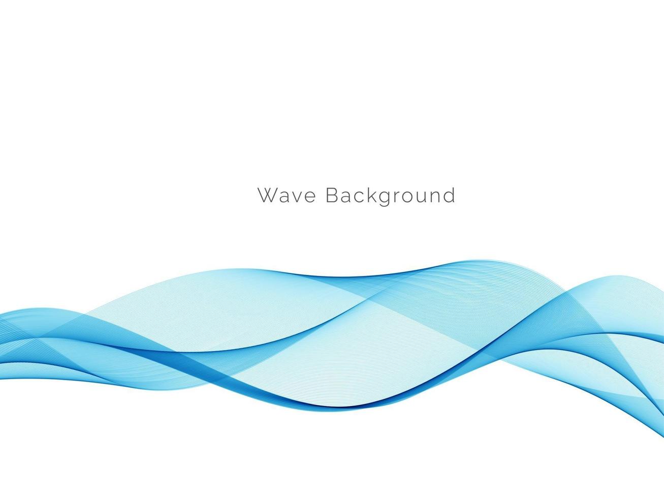 Abstract blue wave design decorative background vector