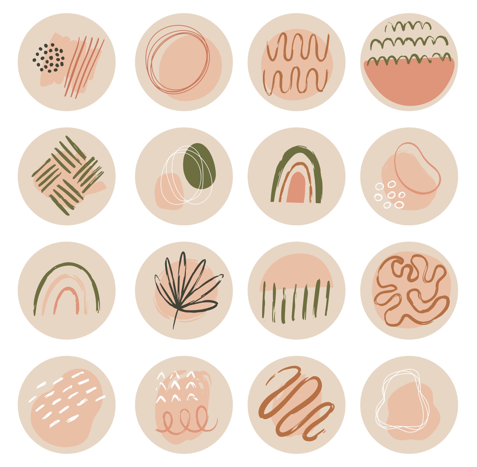 Big set of contemporary vector highlight covers. Abstract boho ...