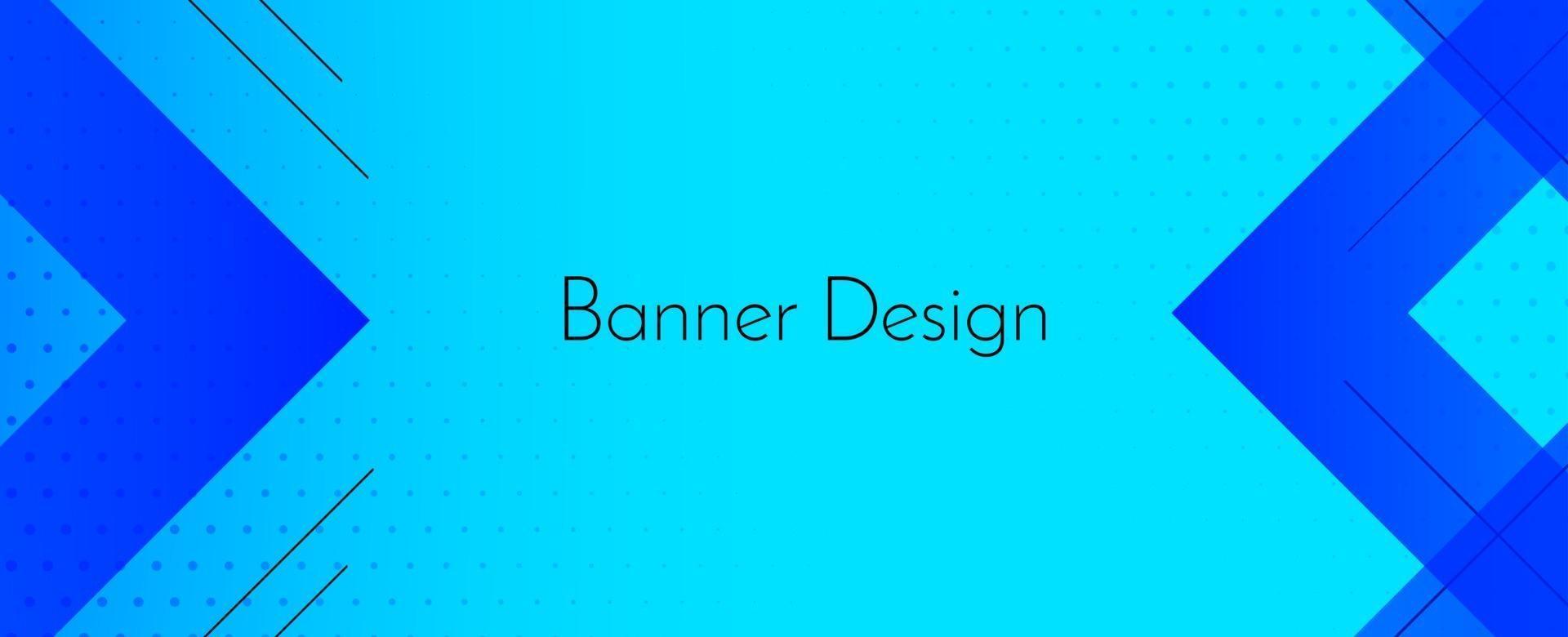 Fondo de diseño de banner moderno decorativo azul geométrico abstracto vector