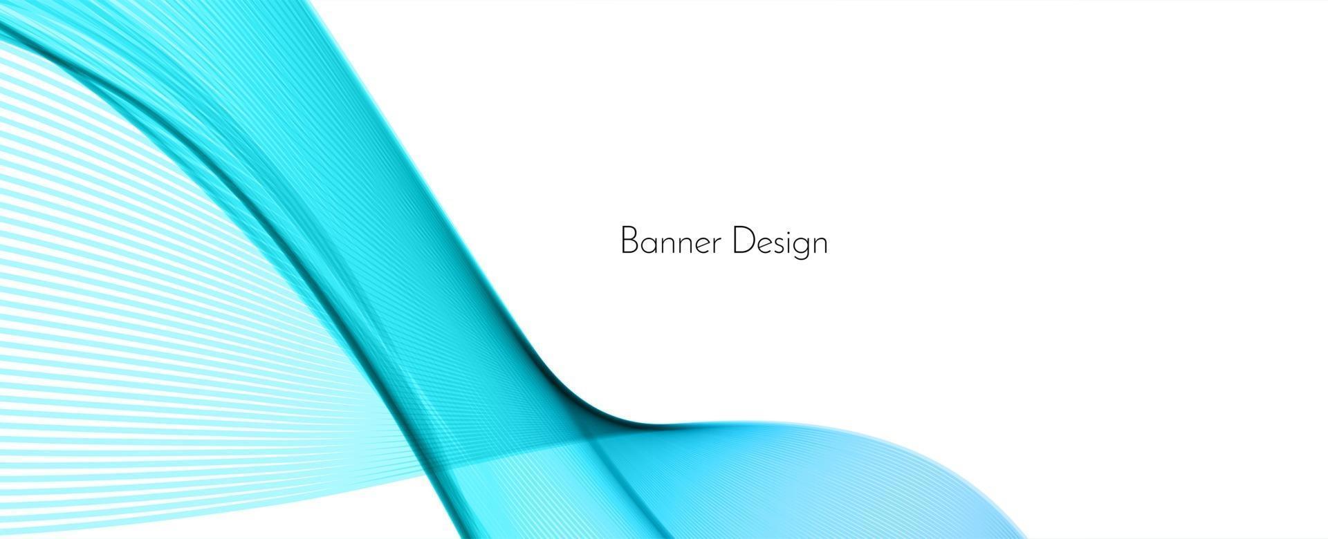 Fondo de banner de diseño de onda moderna azul abstracto vector