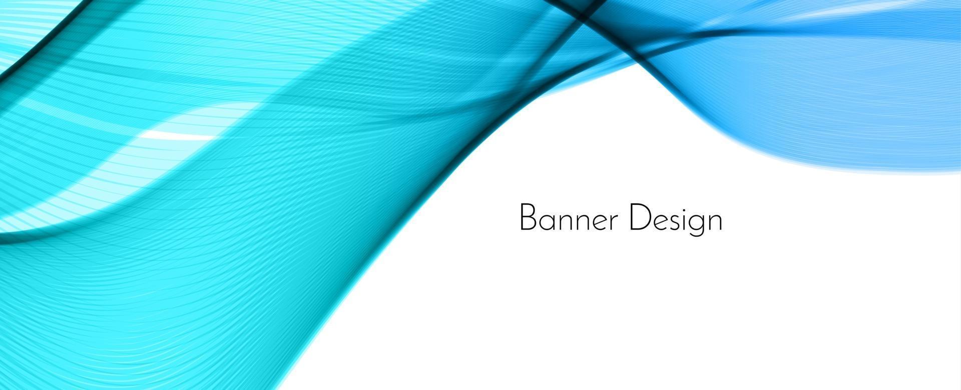 Abstract blue modern wave design banner background vector