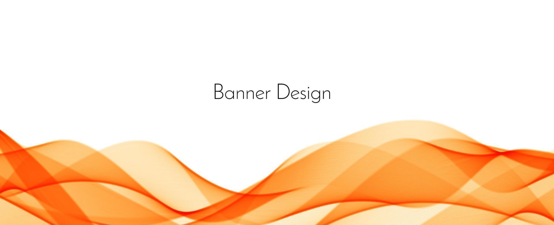 Fondo de banner de onda de patrón decorativo rojo y amarillo elegante dinámico moderno abstracto vector