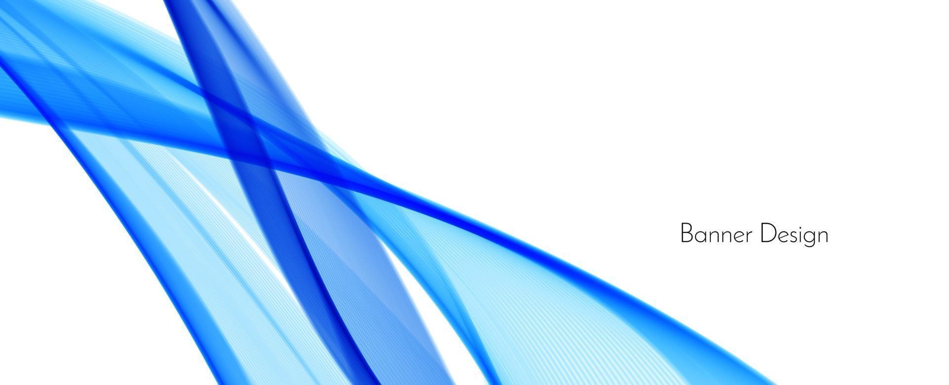 Abstract blue modern wave design banner background vector