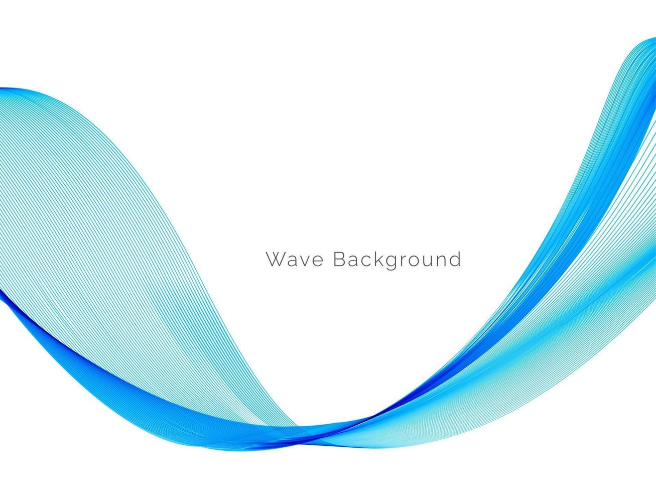 Abstract smooth stylish blue wave background vector