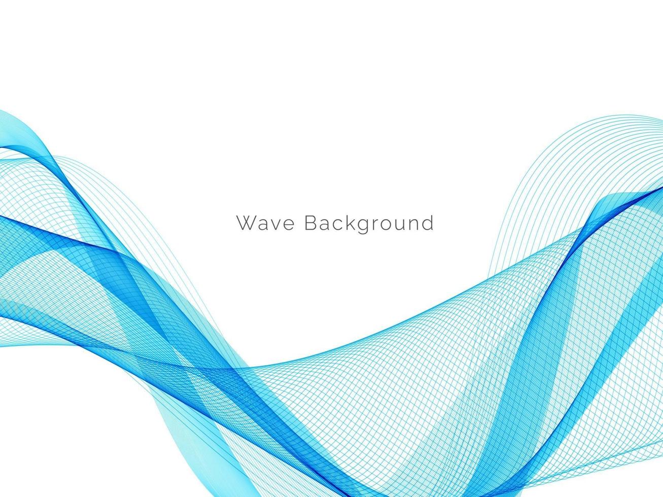 Abstract smooth stylish blue wave background vector