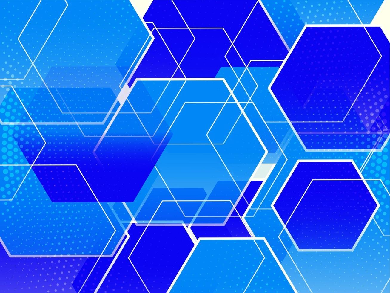 Abstract gradient geometric blue modern background pattern vector