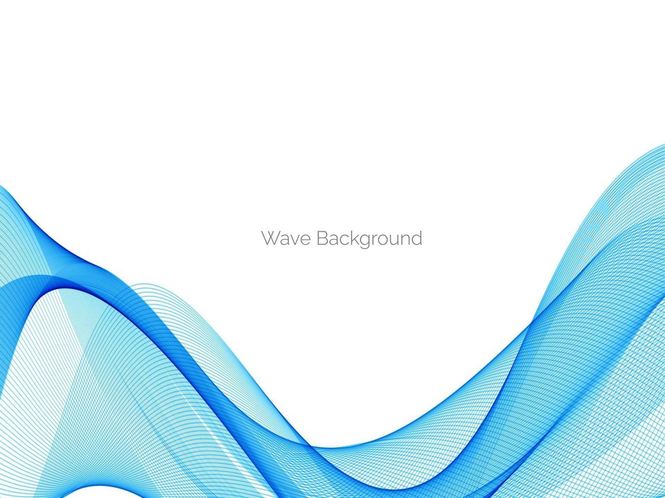 Abstract blue wave design decorative background vector