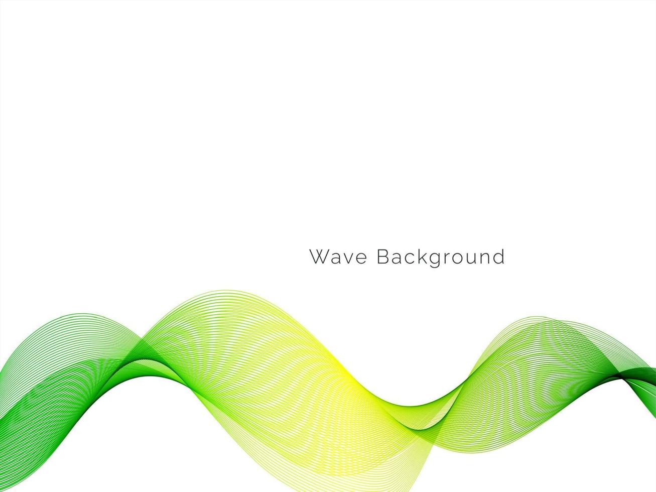 Stylish smooth beautiful green flowing wave pattern background vector