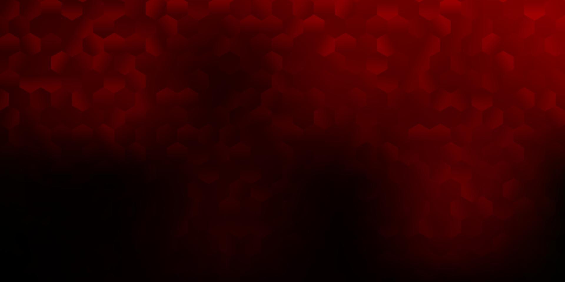 Dark red vector texture with colorful hexagons.